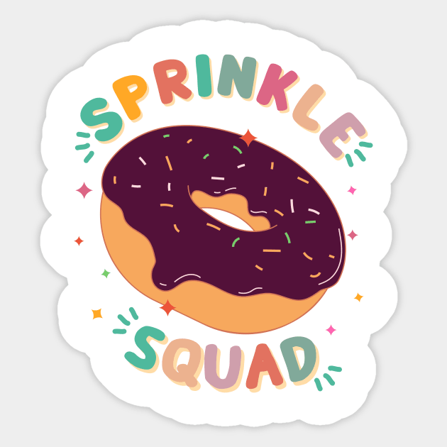Donut Lover Cool Donut Sprinkle Squad Birthday Girls Cute Sticker by AimArtStudio